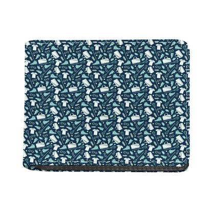 Lacrosse Equipment Pattern Print Bifold Wallet