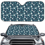 Lacrosse Equipment Pattern Print Car Windshield Sun Shade