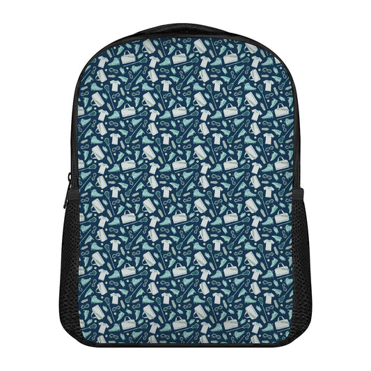 Lacrosse Equipment Pattern Print Casual Backpack
