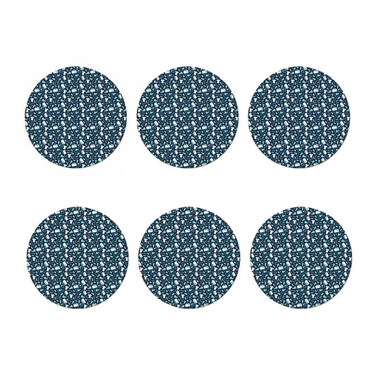 Lacrosse Equipment Pattern Print Coaster Set