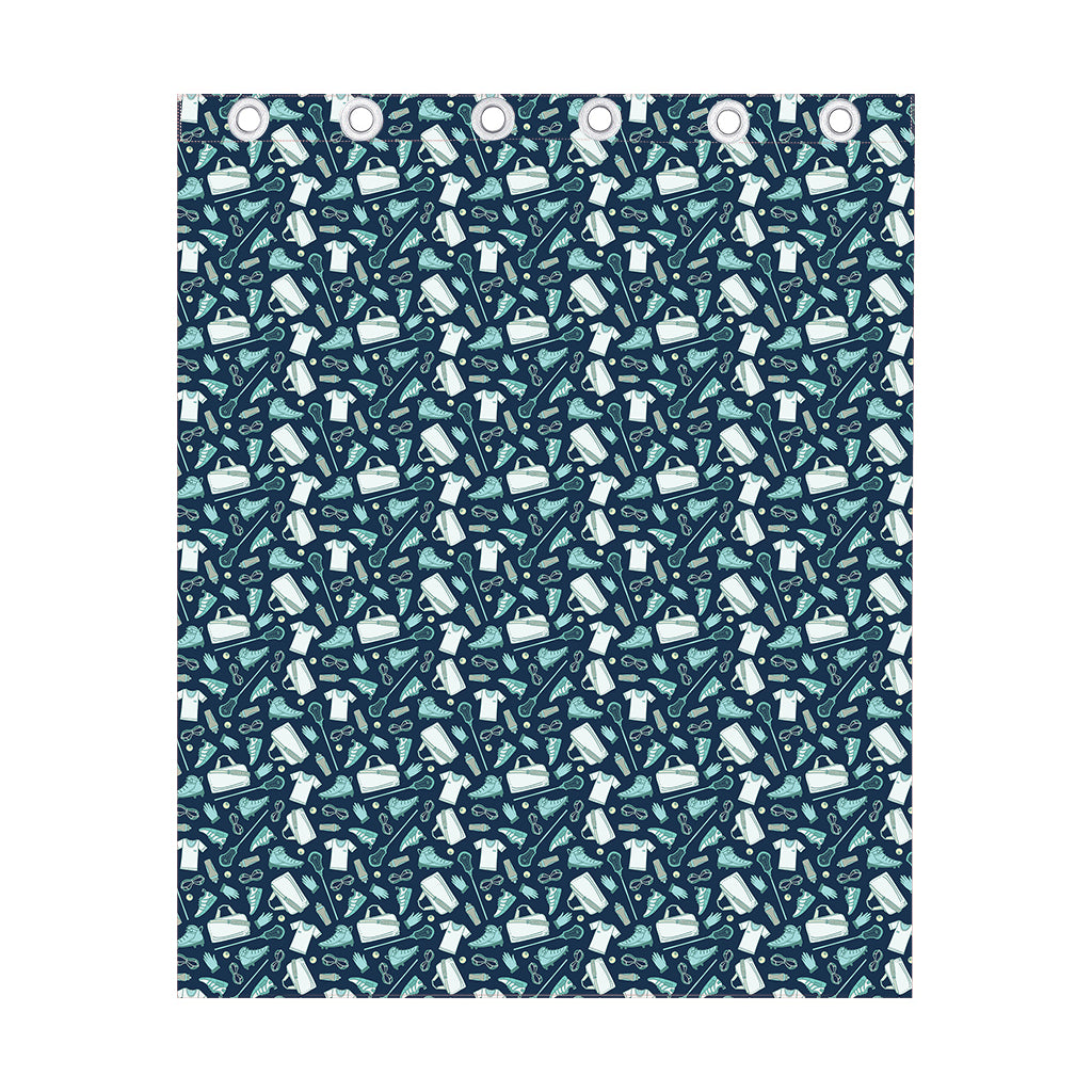 Lacrosse Equipment Pattern Print Curtain