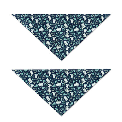Lacrosse Equipment Pattern Print Dog Bandana