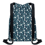 Lacrosse Equipment Pattern Print Drawstring Backpack