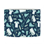 Lacrosse Equipment Pattern Print Drum Lamp Shade