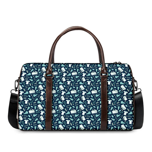 Lacrosse Equipment Pattern Print Duffle Bag