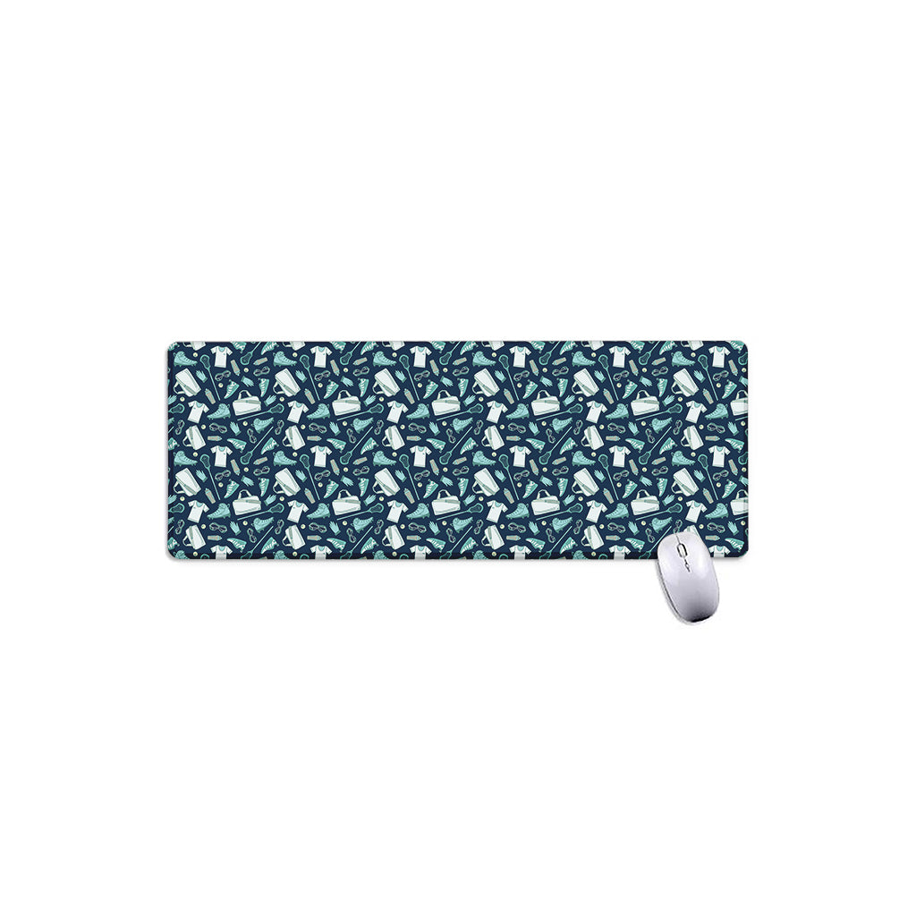 Lacrosse Equipment Pattern Print Extended Mouse Pad