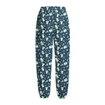 Lacrosse Equipment Pattern Print Fleece Lined Knit Pants