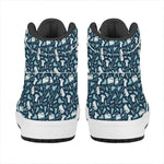 Lacrosse Equipment Pattern Print High Top Leather Sneakers