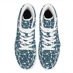 Lacrosse Equipment Pattern Print High Top Leather Sneakers