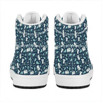 Lacrosse Equipment Pattern Print High Top Leather Sneakers