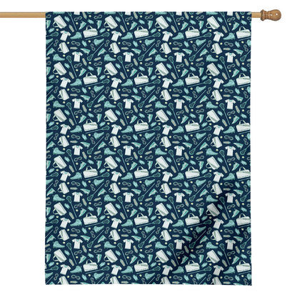 Lacrosse Equipment Pattern Print House Flag