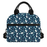 Lacrosse Equipment Pattern Print Insulated Lunch Bag