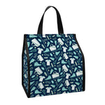 Lacrosse Equipment Pattern Print Insulated Lunch Tote