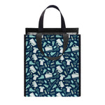 Lacrosse Equipment Pattern Print Insulated Lunch Tote