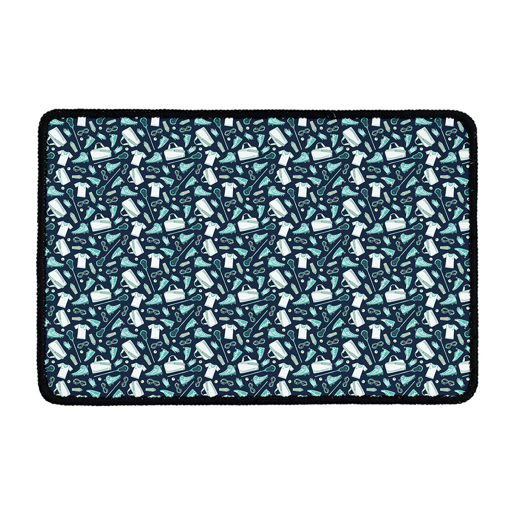 Lacrosse Equipment Pattern Print Kitchen Mat