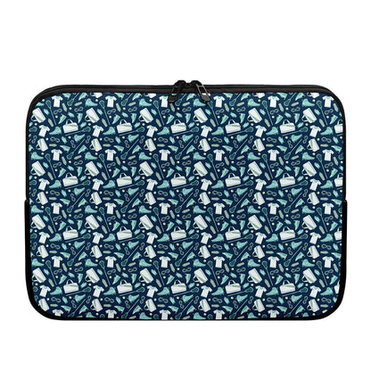 Lacrosse Equipment Pattern Print Laptop Sleeve