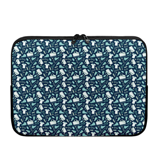 Lacrosse Equipment Pattern Print Laptop Sleeve
