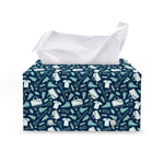 Lacrosse Equipment Pattern Print Leather Tissue Box Cover