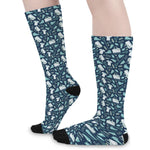 Lacrosse Equipment Pattern Print Long Socks