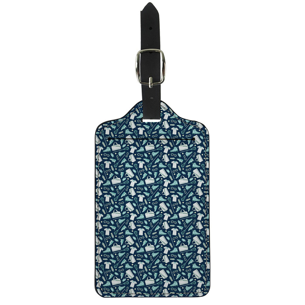Lacrosse Equipment Pattern Print Luggage Tag