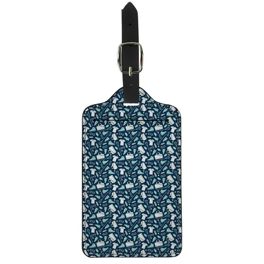 Lacrosse Equipment Pattern Print Luggage Tag