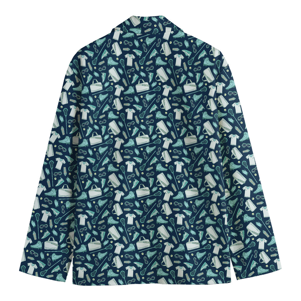 Lacrosse Equipment Pattern Print Men's Blazer
