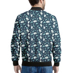 Lacrosse Equipment Pattern Print Men's Bomber Jacket