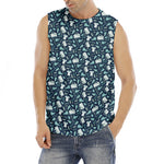 Lacrosse Equipment Pattern Print Men's Fitness Tank Top