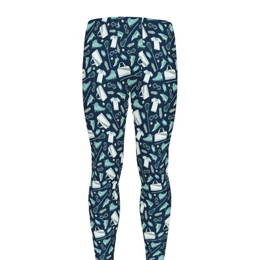 Lacrosse Equipment Pattern Print Men's leggings