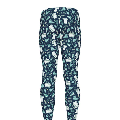 Lacrosse Equipment Pattern Print Men's leggings