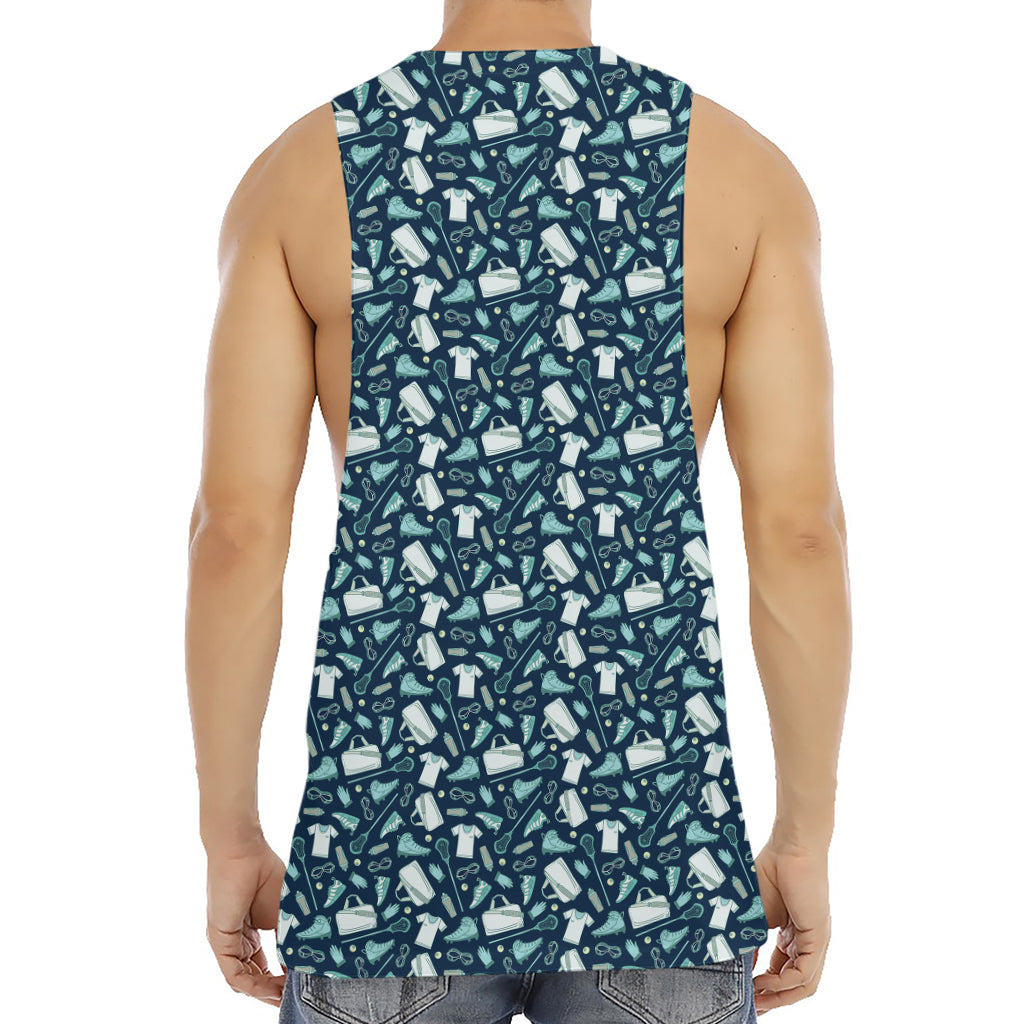 Lacrosse Equipment Pattern Print Men's Muscle Tank Top