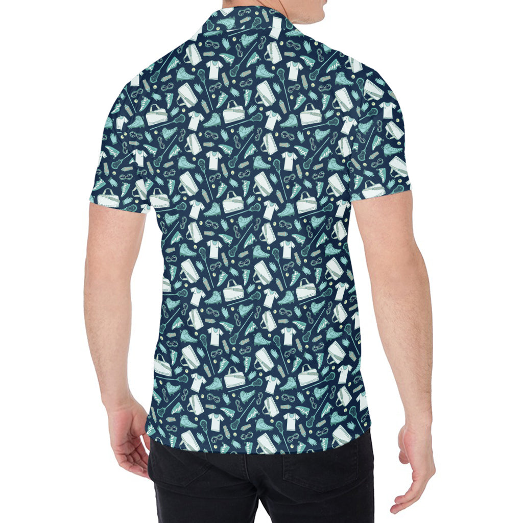 Lacrosse Equipment Pattern Print Men's Shirt