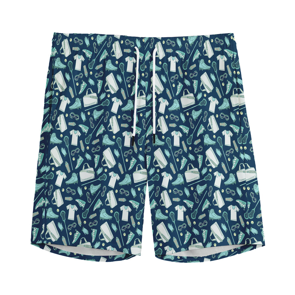 Lacrosse Equipment Pattern Print Men's Sports Shorts