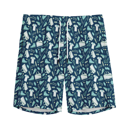 Lacrosse Equipment Pattern Print Men's Sports Shorts