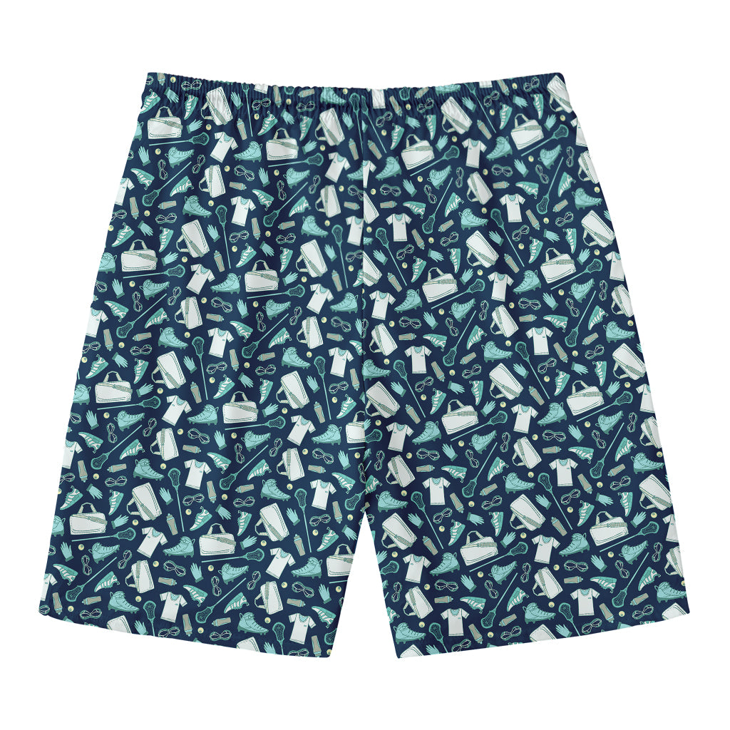 Lacrosse Equipment Pattern Print Men's Swim Trunks