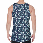 Lacrosse Equipment Pattern Print Men's Velvet Tank Top