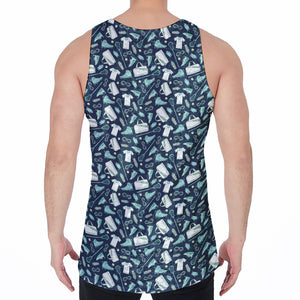 Lacrosse Equipment Pattern Print Men's Velvet Tank Top