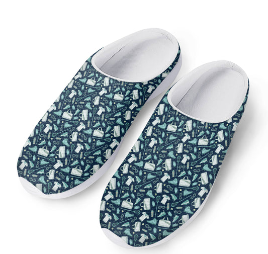 Lacrosse Equipment Pattern Print Mesh Casual Shoes