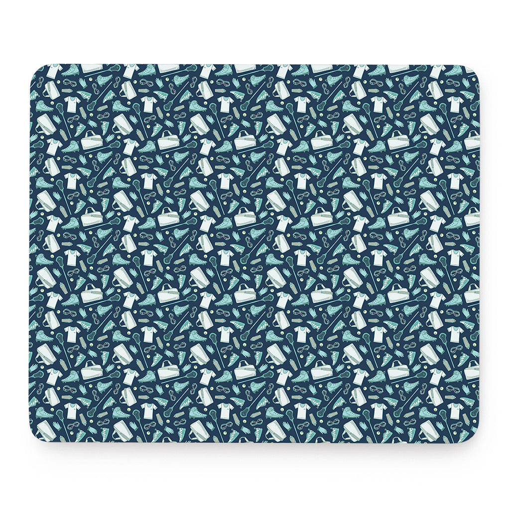Lacrosse Equipment Pattern Print Mouse Pad