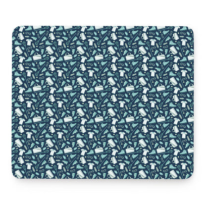 Lacrosse Equipment Pattern Print Mouse Pad
