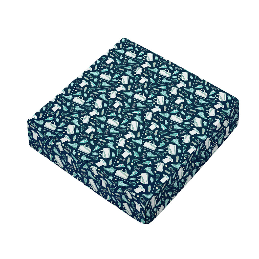 Lacrosse Equipment Pattern Print Outdoor Seat Cushion Cover