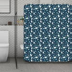 Lacrosse Equipment Pattern Print Polyester Shower Curtain