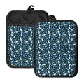 Lacrosse Equipment Pattern Print Pot Holders With Pocket