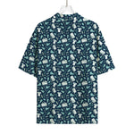 Lacrosse Equipment Pattern Print Rayon Hawaiian Shirt