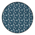 Lacrosse Equipment Pattern Print Round Floor Mat