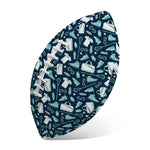 Lacrosse Equipment Pattern Print Rugby Ball