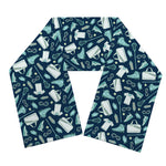 Lacrosse Equipment Pattern Print Scarf