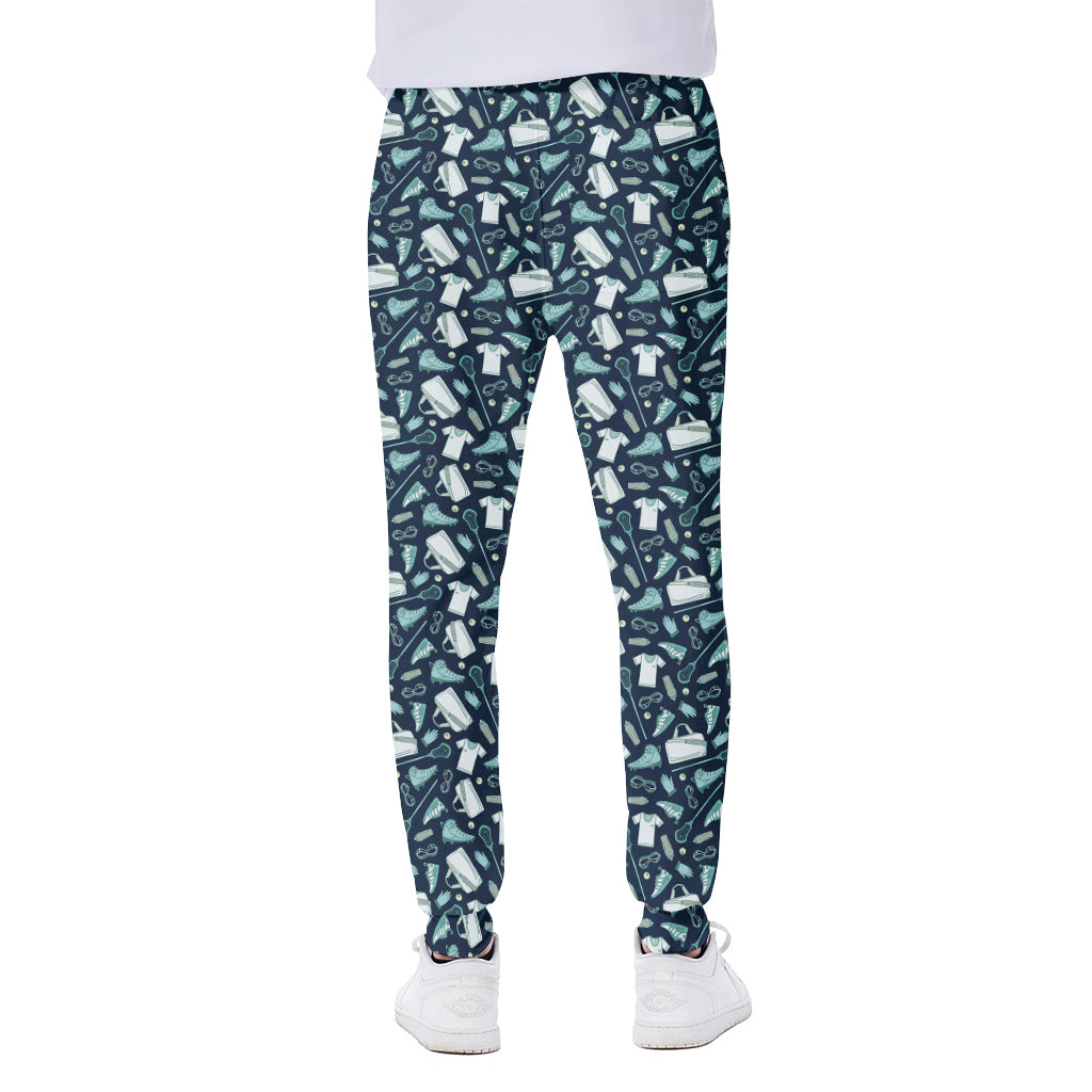 Lacrosse Equipment Pattern Print Scuba Joggers
