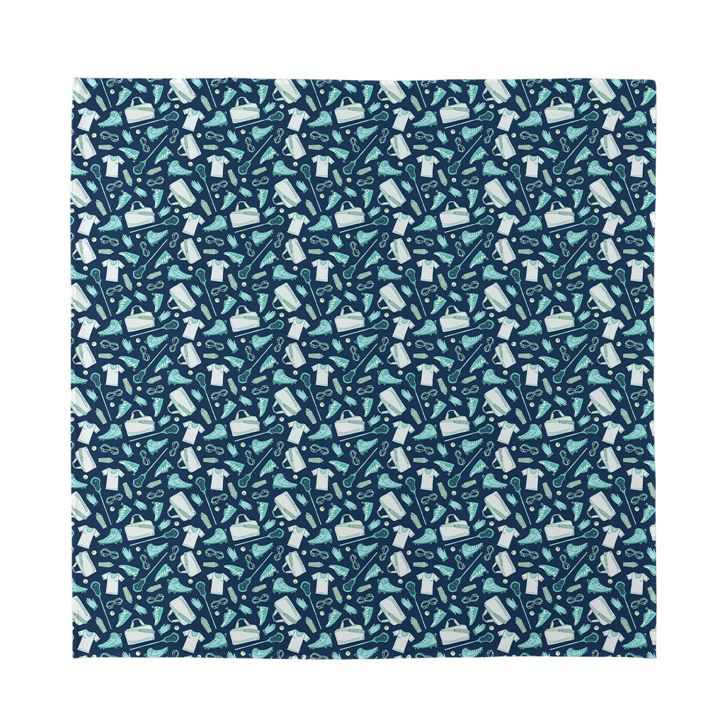 Lacrosse Equipment Pattern Print Silk Bandana