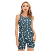 Lacrosse Equipment Pattern Print Sleeveless One Piece Swimsuit